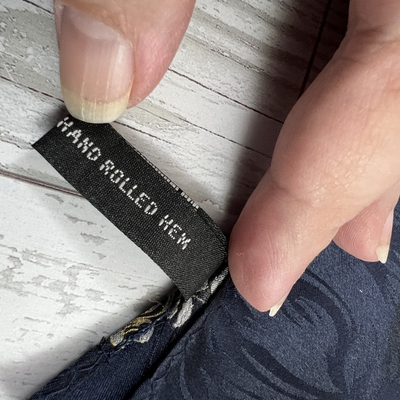 Giorgio Brutini Navy & Yellow Silk Tie includes Tie Hanky Tie Bar - no cufflinks - Picture 6 of 10